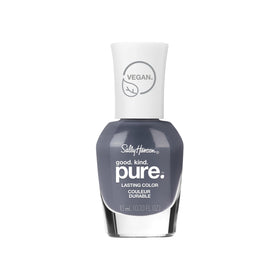 Sally Hansen Good. Kind. Pure. Nail Polish 395 Nightfall grey navy front view