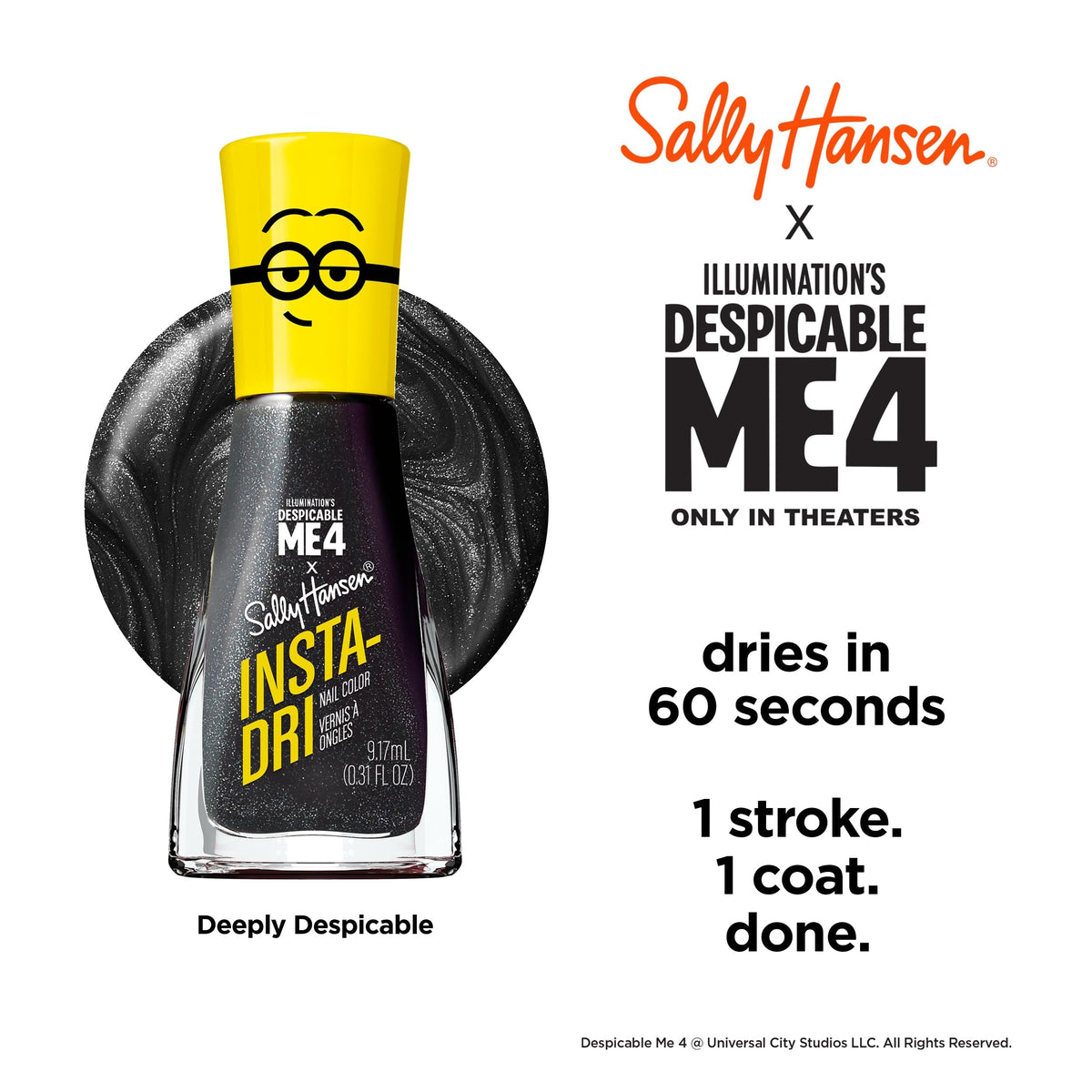 Sally Hansen Insta-Dri Despicable Me Nail Polish Duo packaging display