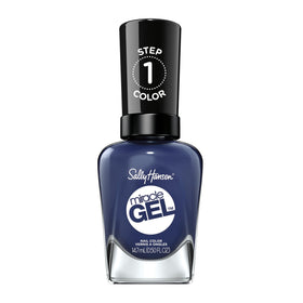 Sally Hansen Miracle Gel 609 Midnight Mod navy blue nail polish front view