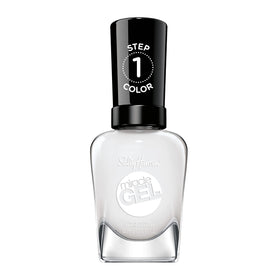 Sally Hansen Miracle Gel 630 Cuddle Puddle light gray nail polish front view