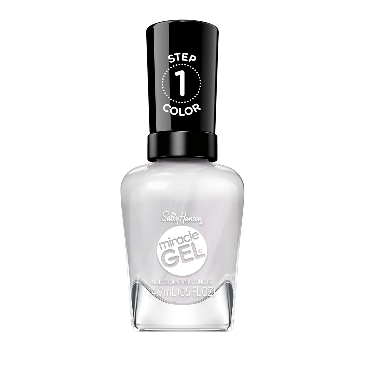 Sally Hansen Miracle Gel 795 Boss Babe gray-pearl nail polish front view