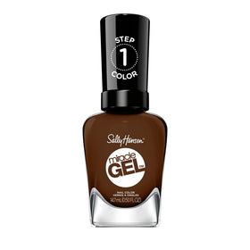 Sally Hansen Miracle Gel Dark Brown Nail Polish 200 front view