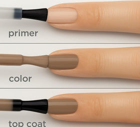 Sally Hansen Miracle Gel Dark Brown polish applied on nails