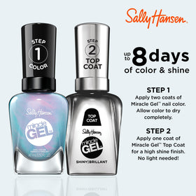 Sally Hansen Miracle Gel Lets Get Digtl blue nail polish bottle with cap
