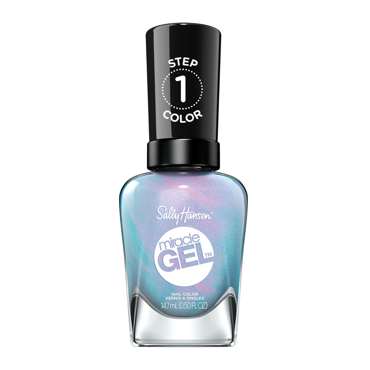 Sally Hansen Miracle Gel Lets Get Digtl blue nail polish front view