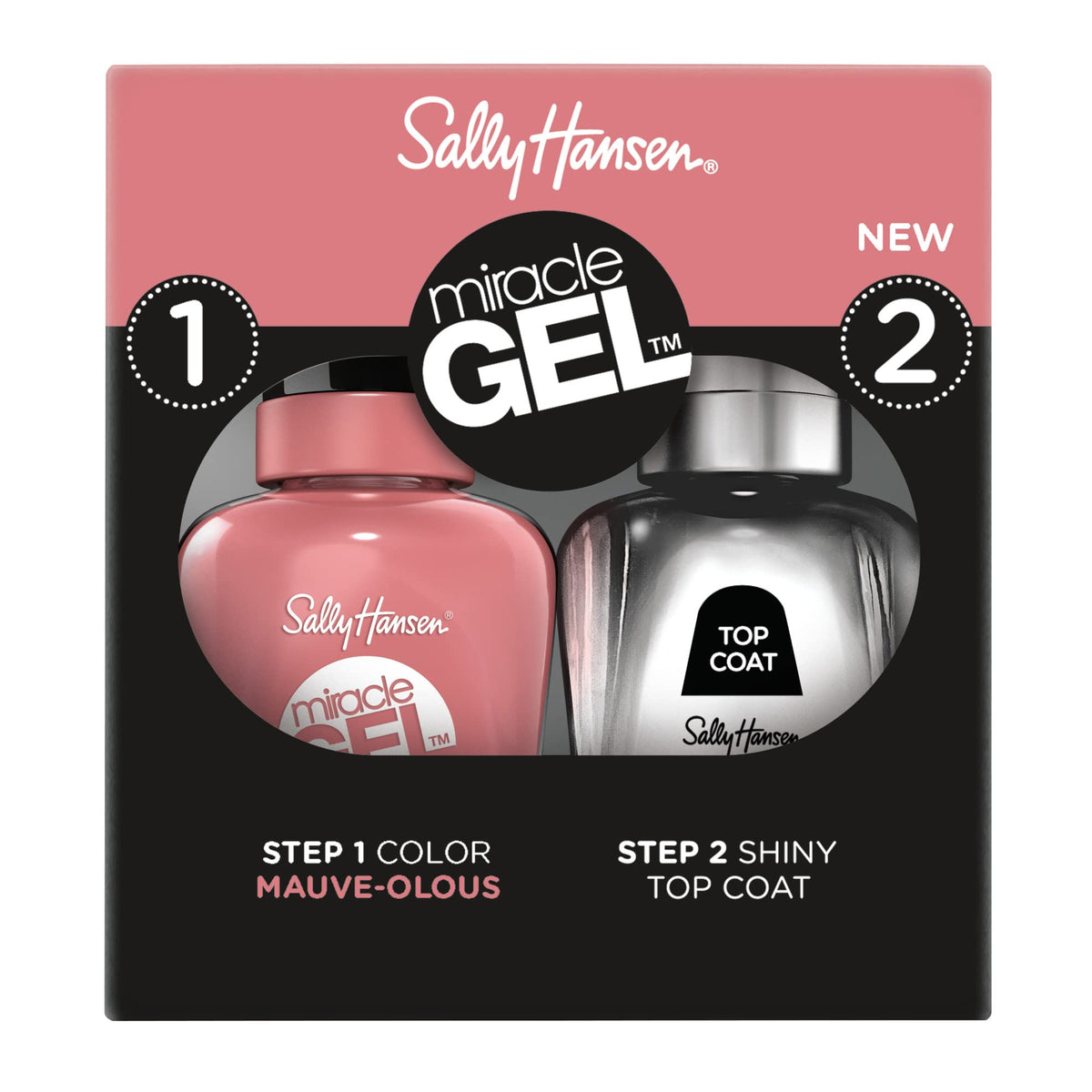 Sally Hansen Miracle Gel Mauve-olous Nail Polish Duo front view