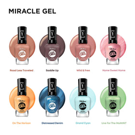 Sally Hansen Miracle Gel Nail Polish 190 Road Less Traveled on a nail display
