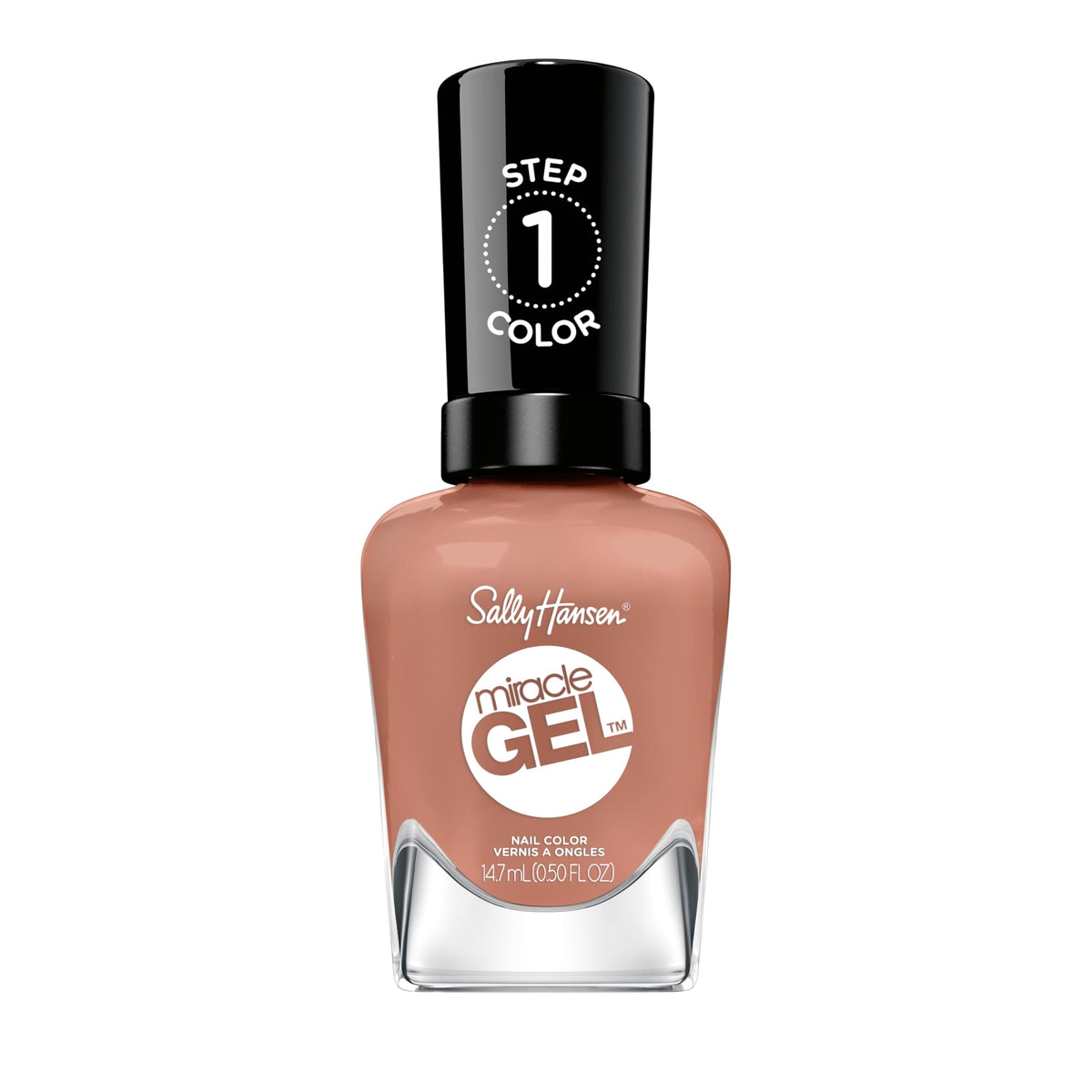 Sally Hansen Miracle Gel Nail Polish 190 Road Less Traveled warm beige front view