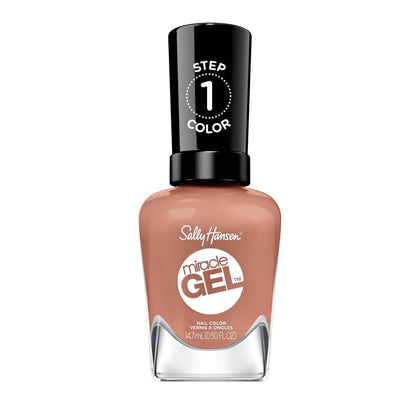 Sally Hansen Miracle Gel Nail Polish 190 Road Less Traveled warm beige front view