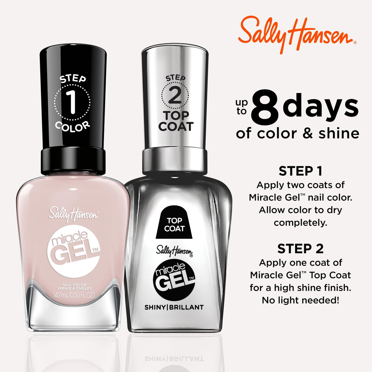 Sally Hansen Miracle Gel Nail Polish 232 Tutu the Ballet bottle close-up