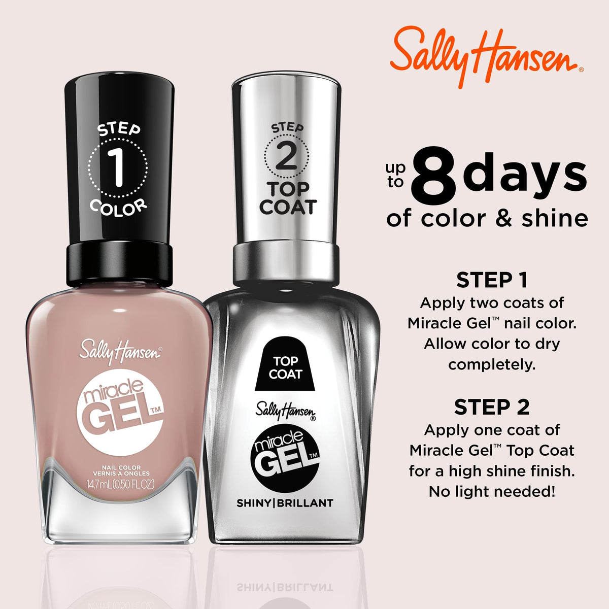 Sally Hansen Miracle Gel Nail Polish 235 Love at First Flight back view