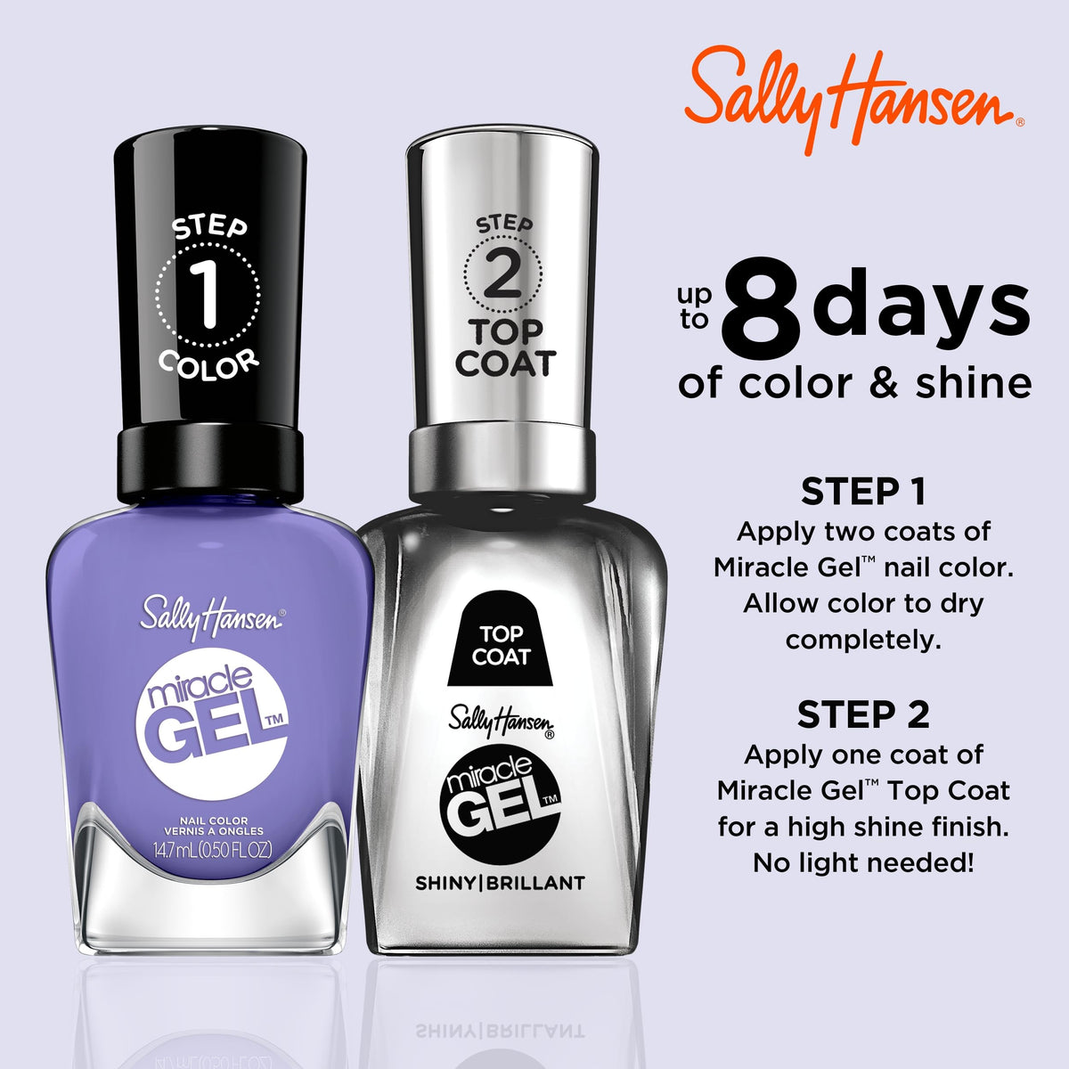 Sally Hansen Miracle Gel Nail Polish 607 Knowledge is Flower bottle side view