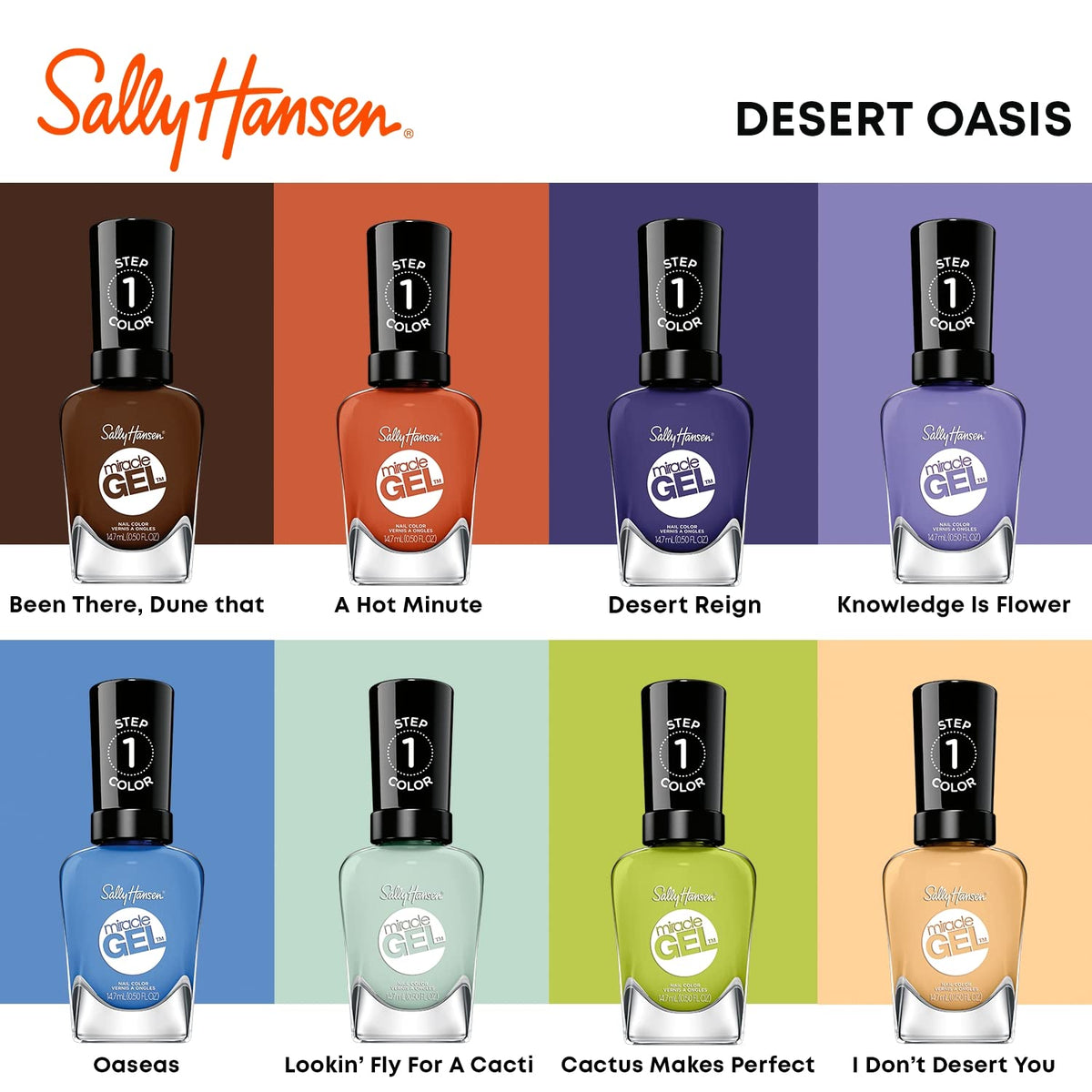 Sally Hansen Miracle Gel Nail Polish 607 Knowledge is Flower in packaging