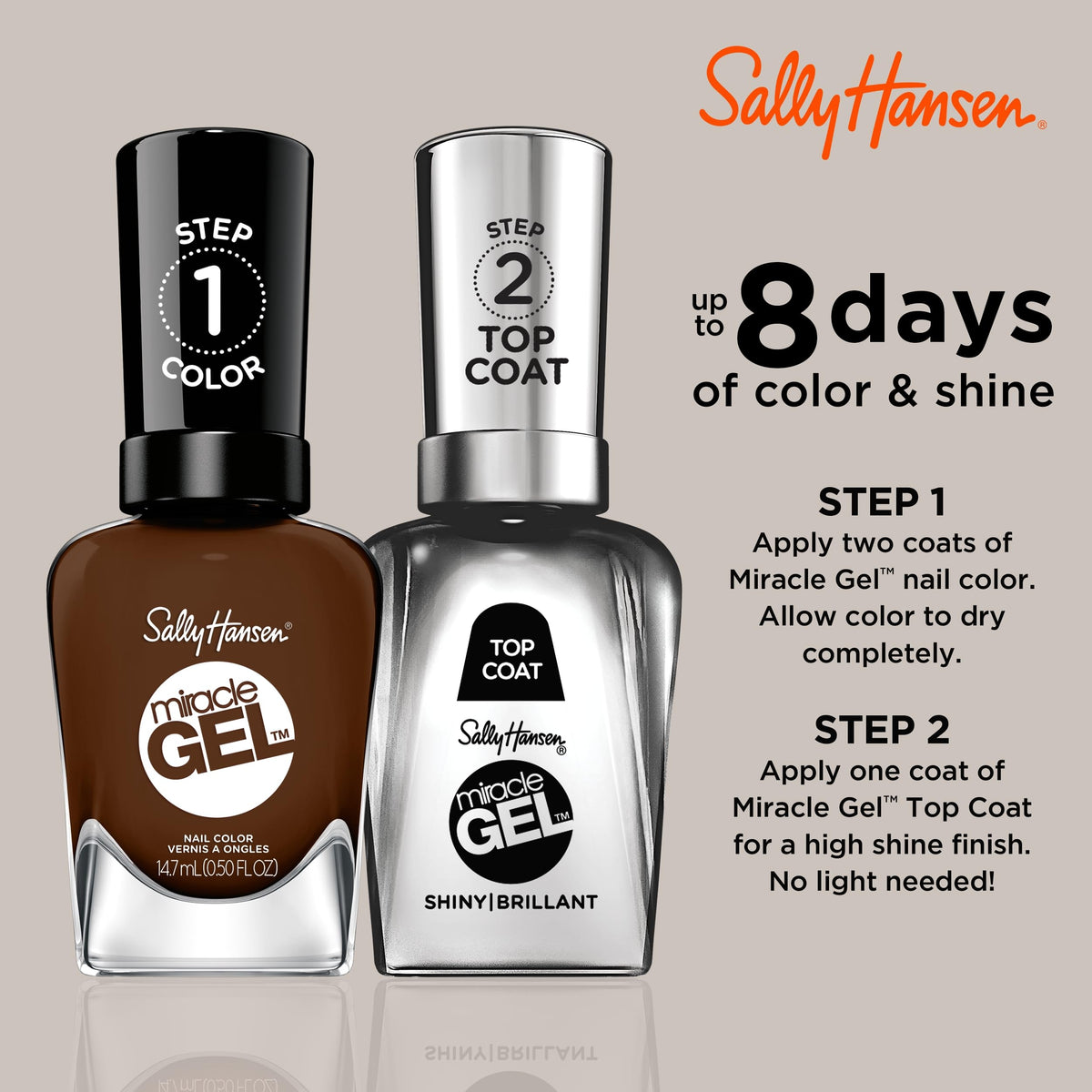 Sally Hansen Miracle Gel nail polish bottle with cap