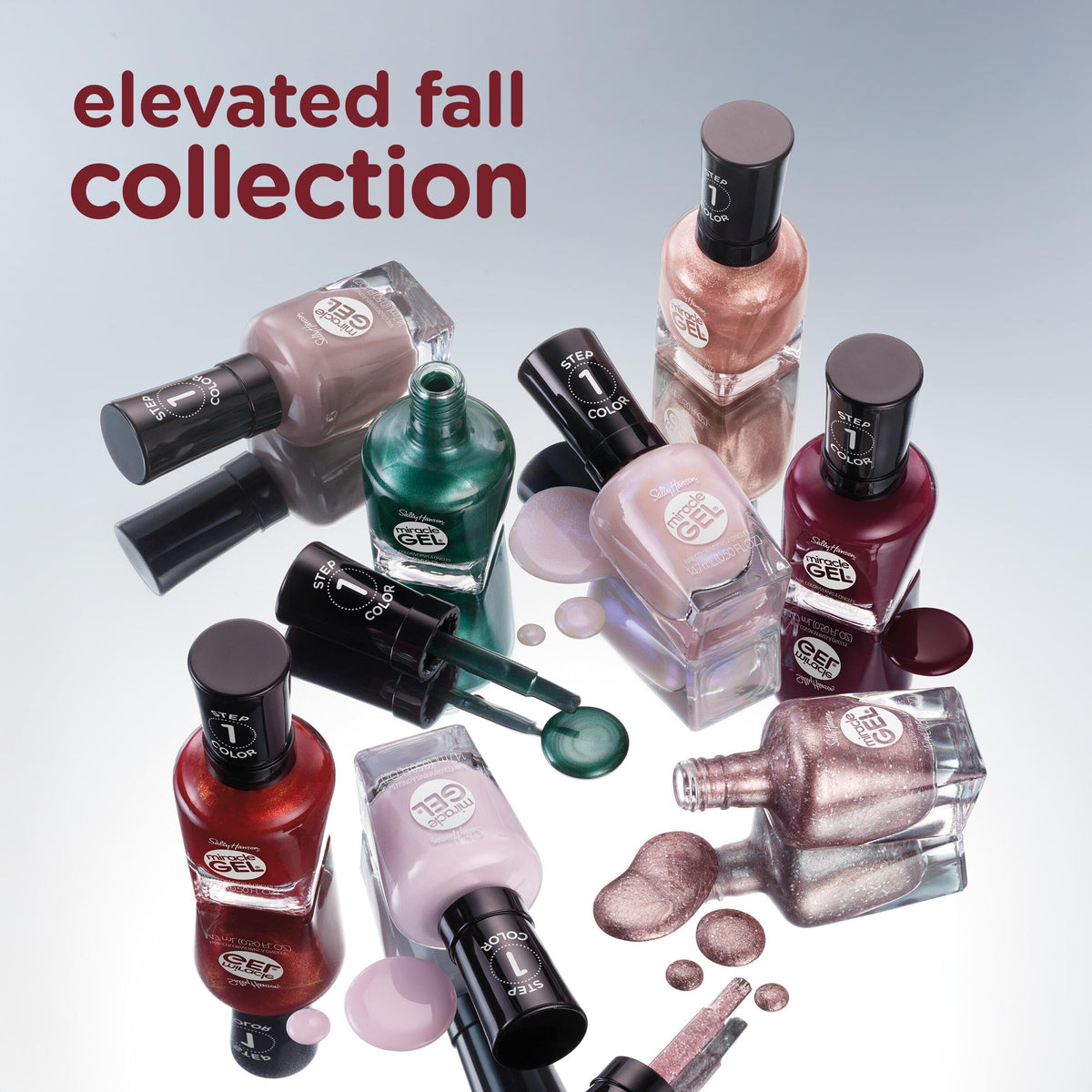 Sally Hansen Miracle Gel Nail Polish Chics in Charge with other shades