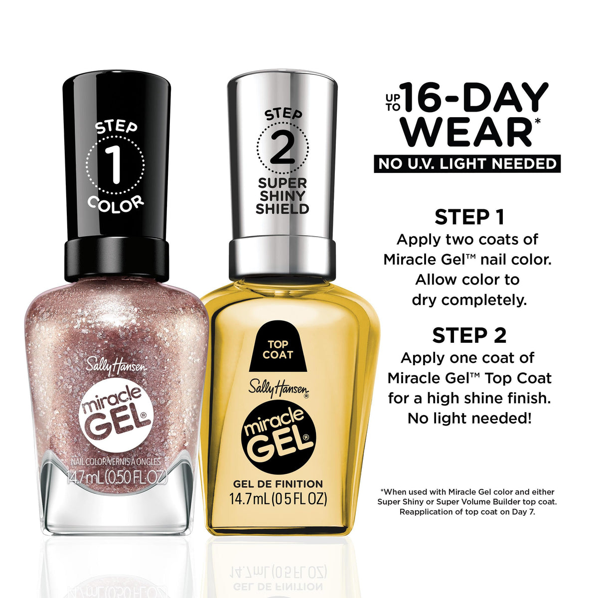 Sally Hansen Miracle Gel Nail Polish Gilded Gossip swatch on nails