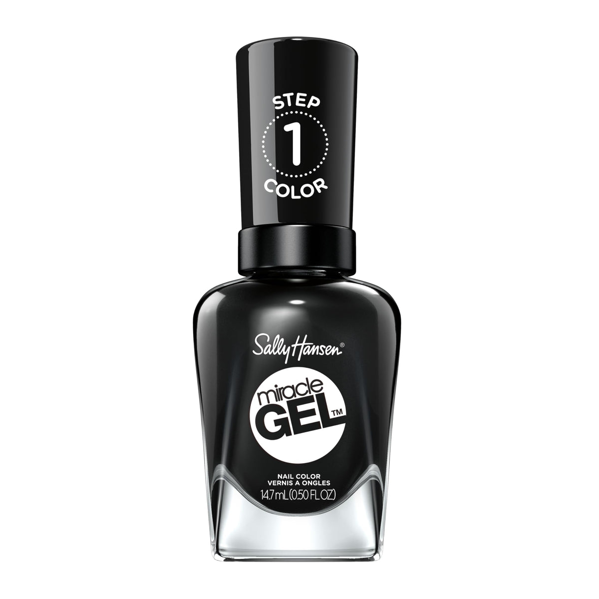 Sally Hansen Miracle Gel Nail Polish Onyx-Pected front view