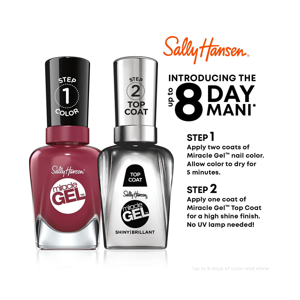 Sally Hansen Miracle Gel™ shiny top coat bottle
