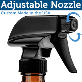 Sally's Organics 16oz amber glass spray bottle with trigger sprayer