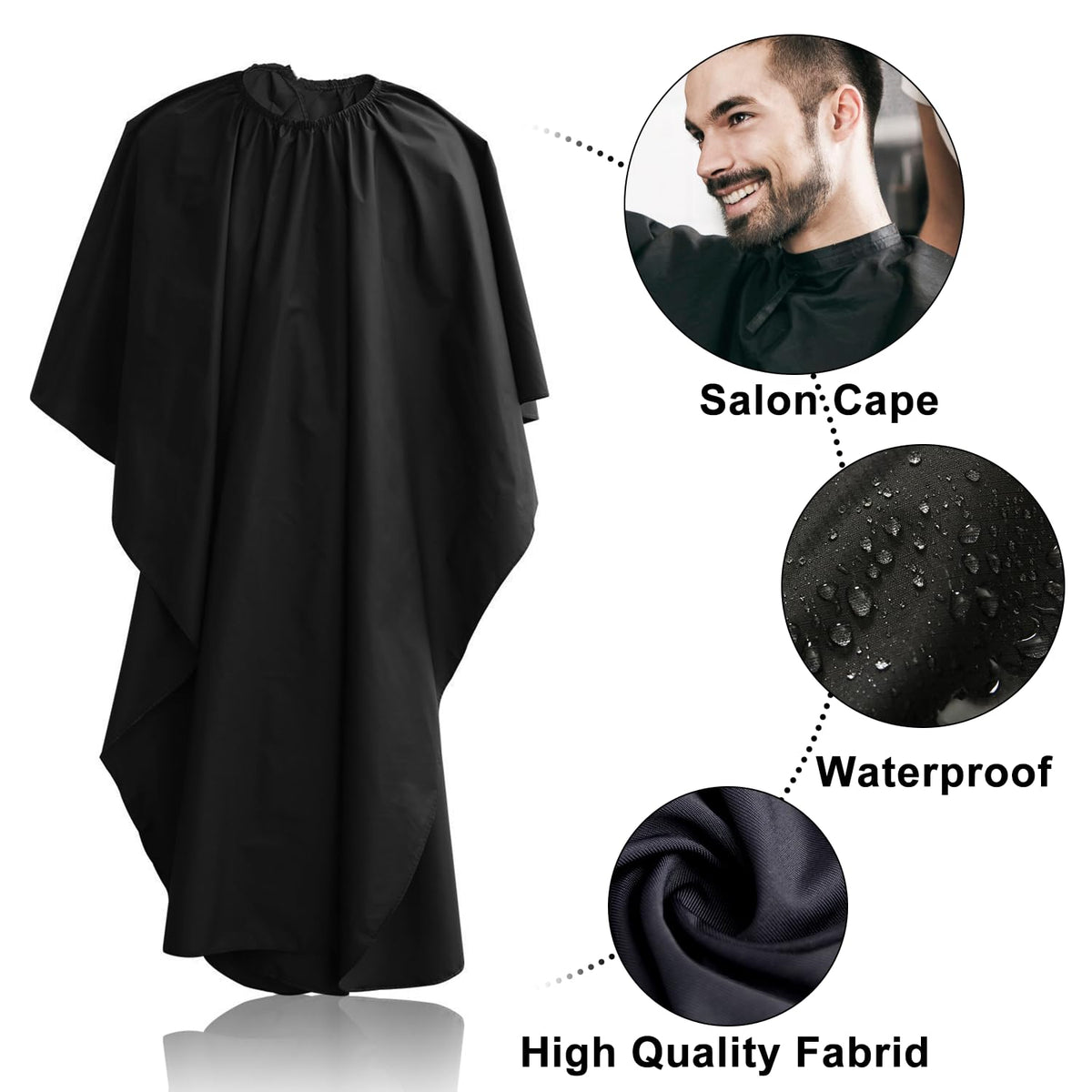 Salon cape included in Sirabe Hair Cutting Scissors Set