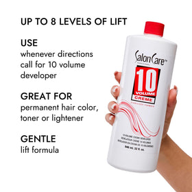 Salon Care 10 Volume Creme Developer 32 Oz with mixing bowl