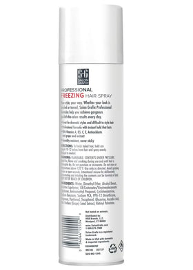 Salon Grafix Hairspray Freezing Mega Hold 10 oz back view