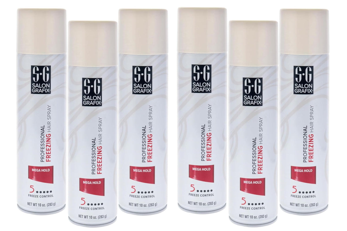 Salon Grafix Hairspray Freezing Mega Hold 10 oz front view