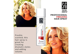 Salon Grafix Hairspray Freezing Mega Hold 10 oz packaging details