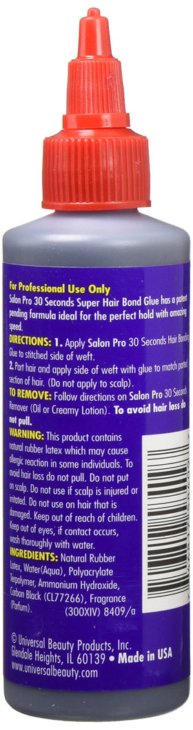 Salon Pro Bonding Glue packaging with dimensions