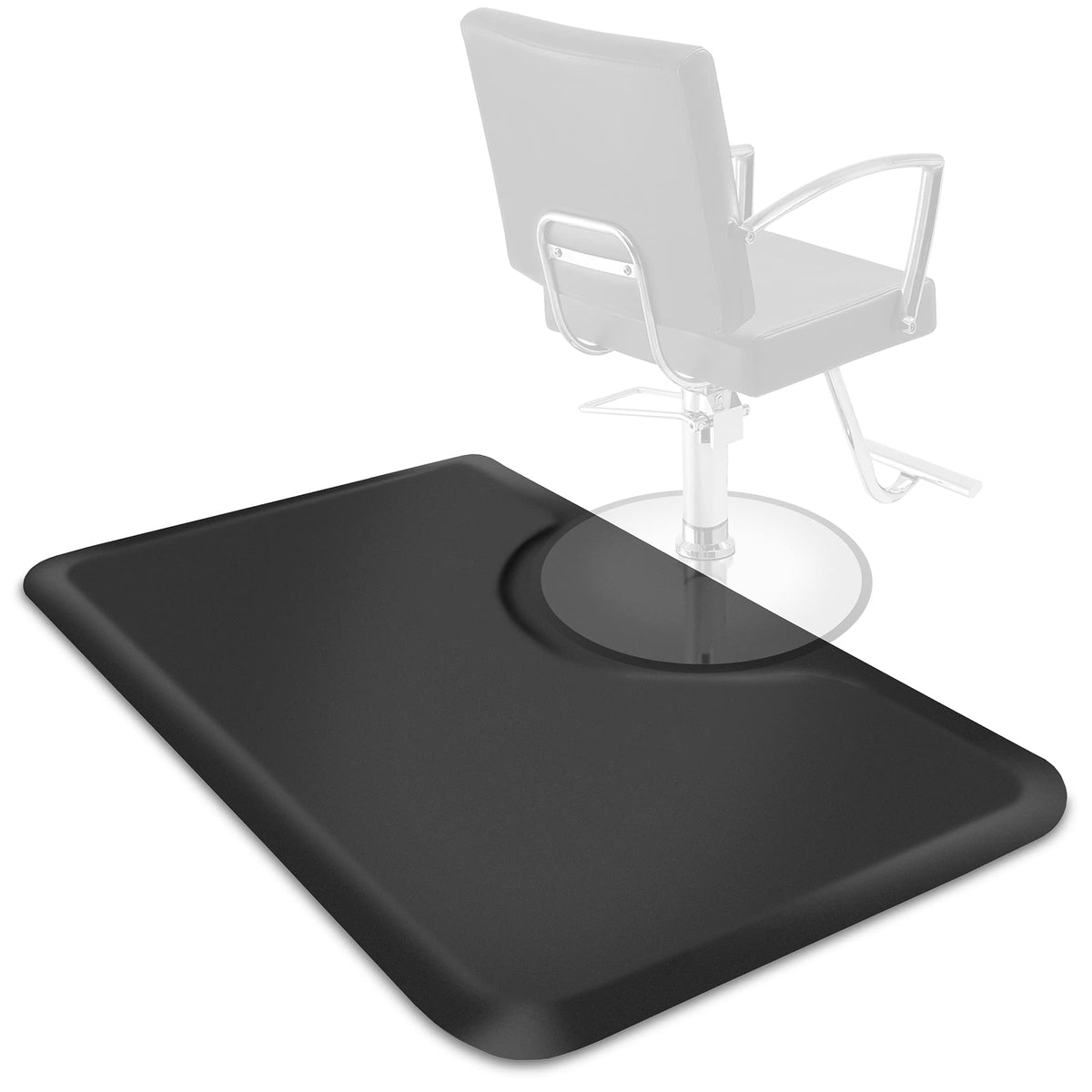 Saloniture Anti-Fatigue Floor Mat 3 ft x 5 ft black front view