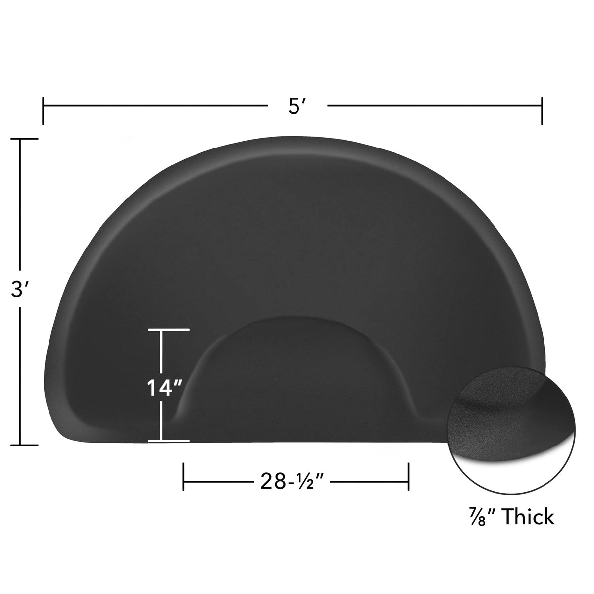 Saloniture Anti-Fatigue Floor Mat 7/8 inch thick cushioning