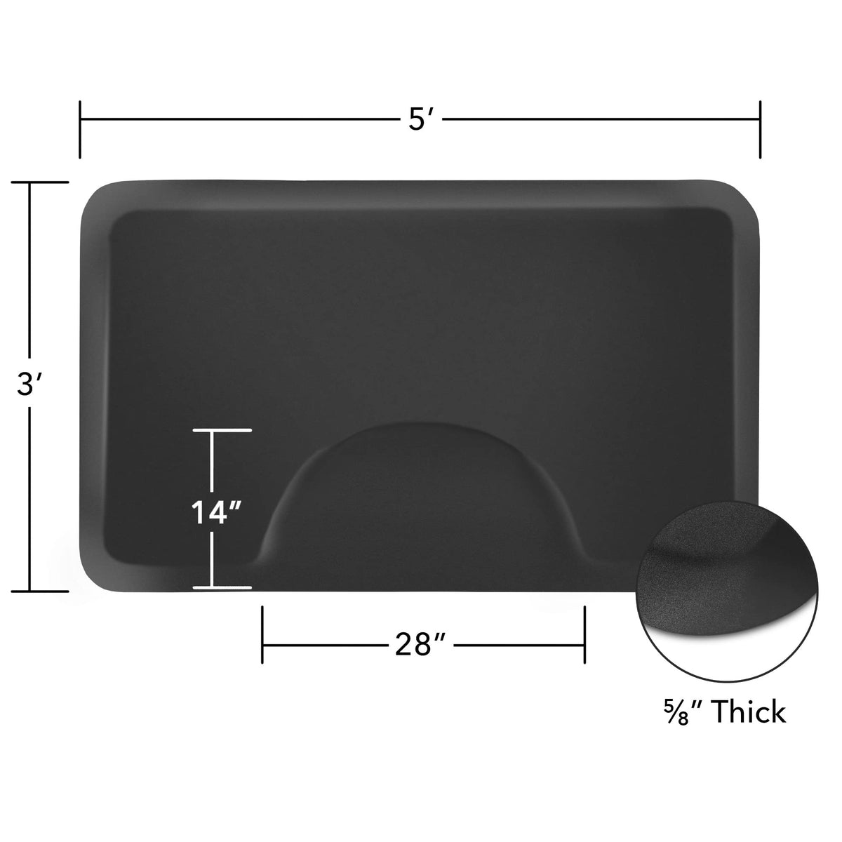 Saloniture Anti-Fatigue Floor Mat protecting floor from spills