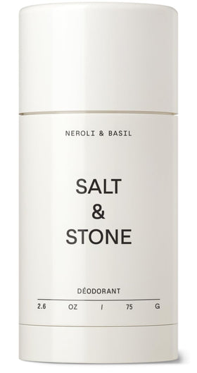 Salt & Stone Aluminum-Free Deodorant front view, Neroli & Basil scent