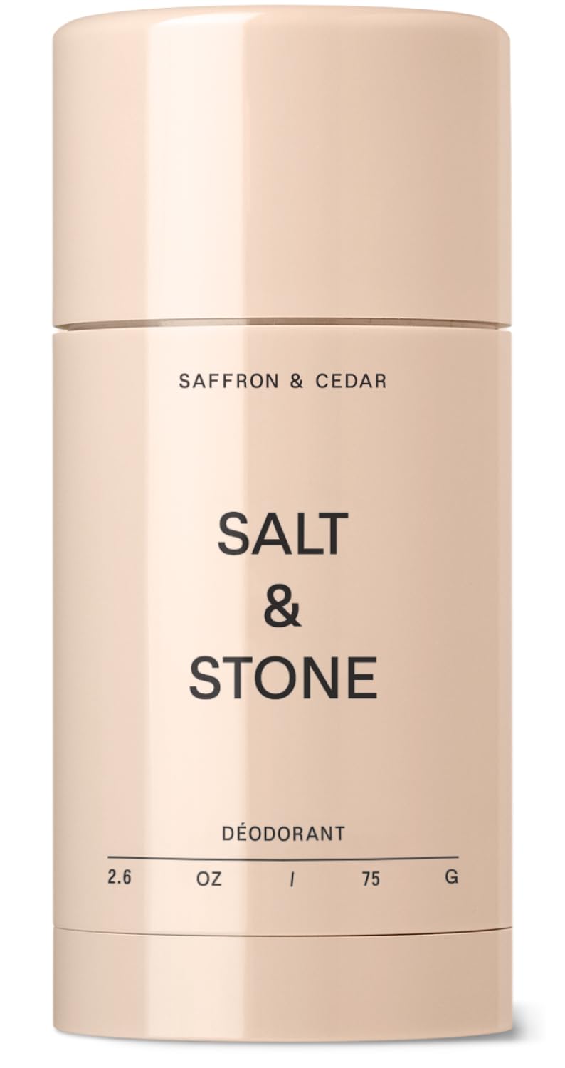 Salt & Stone Aluminum-Free Deodorant Saffron & Cedar front view