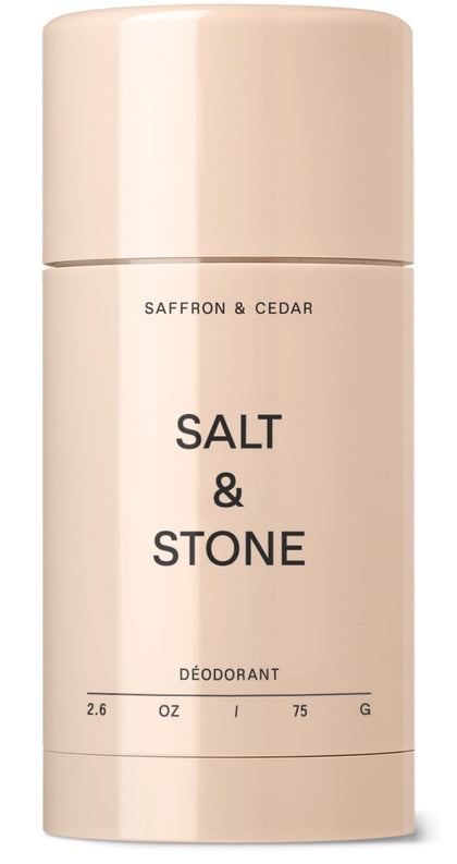Salt & Stone Aluminum-Free Deodorant Saffron & Cedar front view