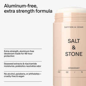 Salt & Stone Aluminum-Free Deodorant Saffron & Cedar top view