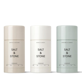 Salt & Stone Aluminum-Free Deodorant Trio Set packaging front view