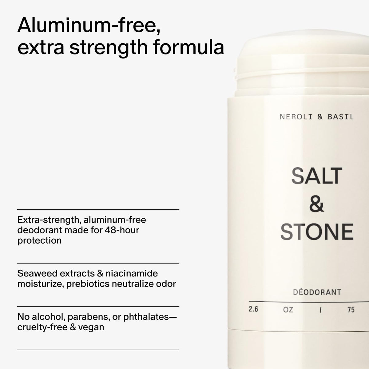 Salt & Stone Aluminum-Free Deodorant with packaging