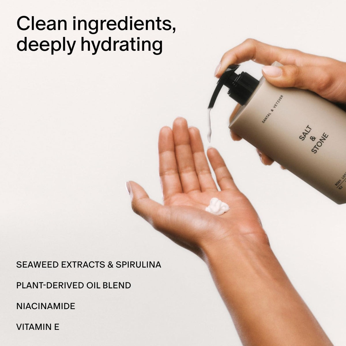 Salt & Stone Body Lotion bottle back view