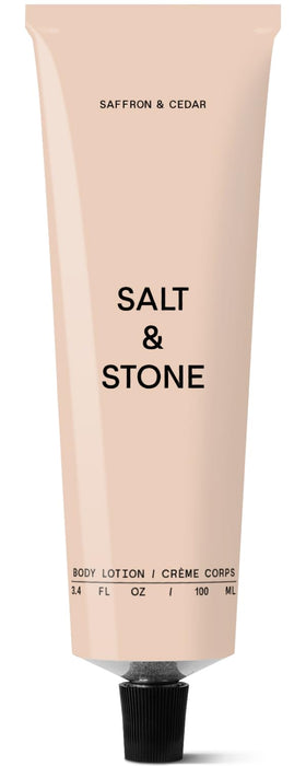 Salt & Stone Body Lotion Saffron & Cedar front view
