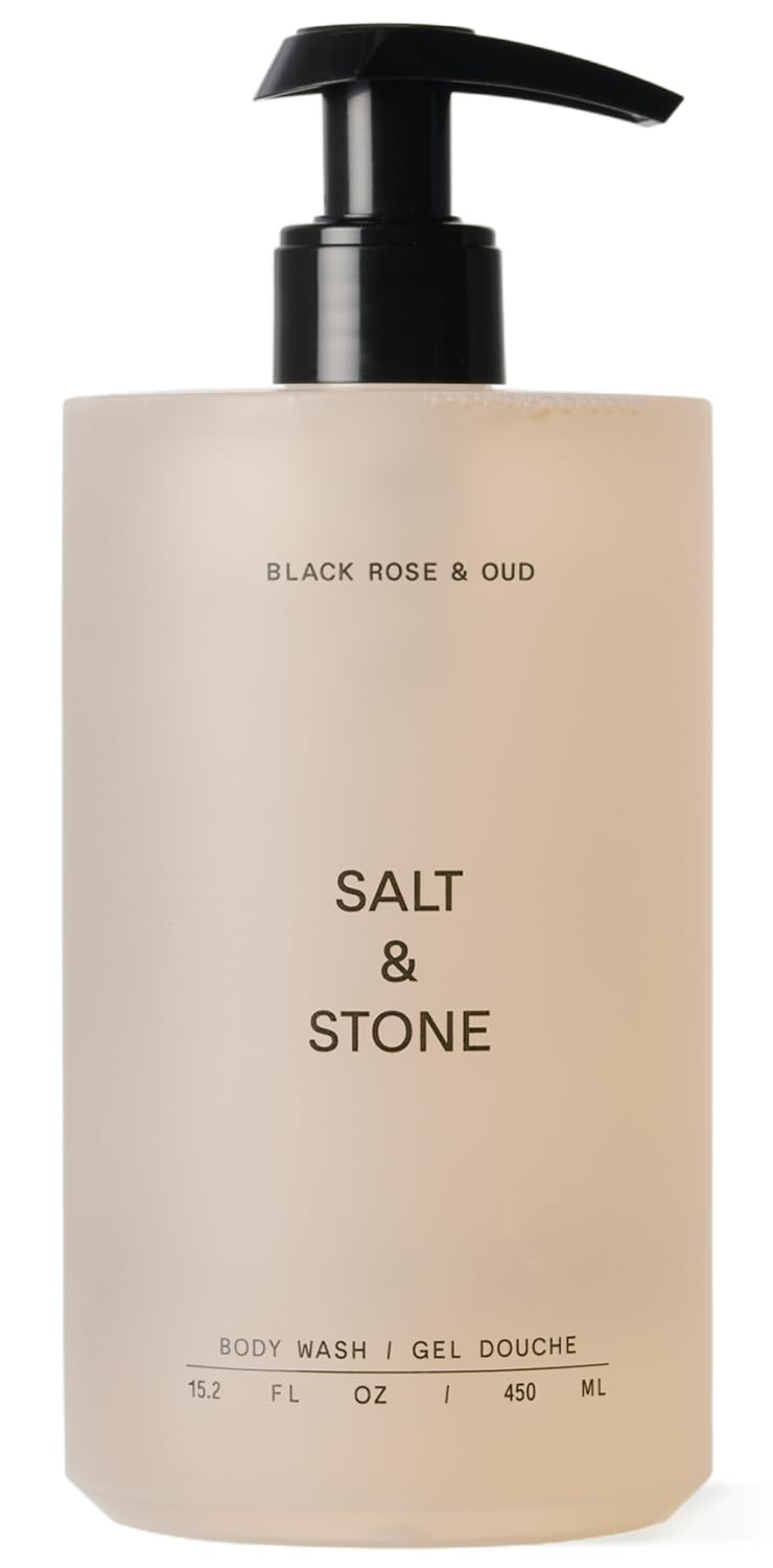 Salt & Stone Body Wash Black Rose & Oud front view