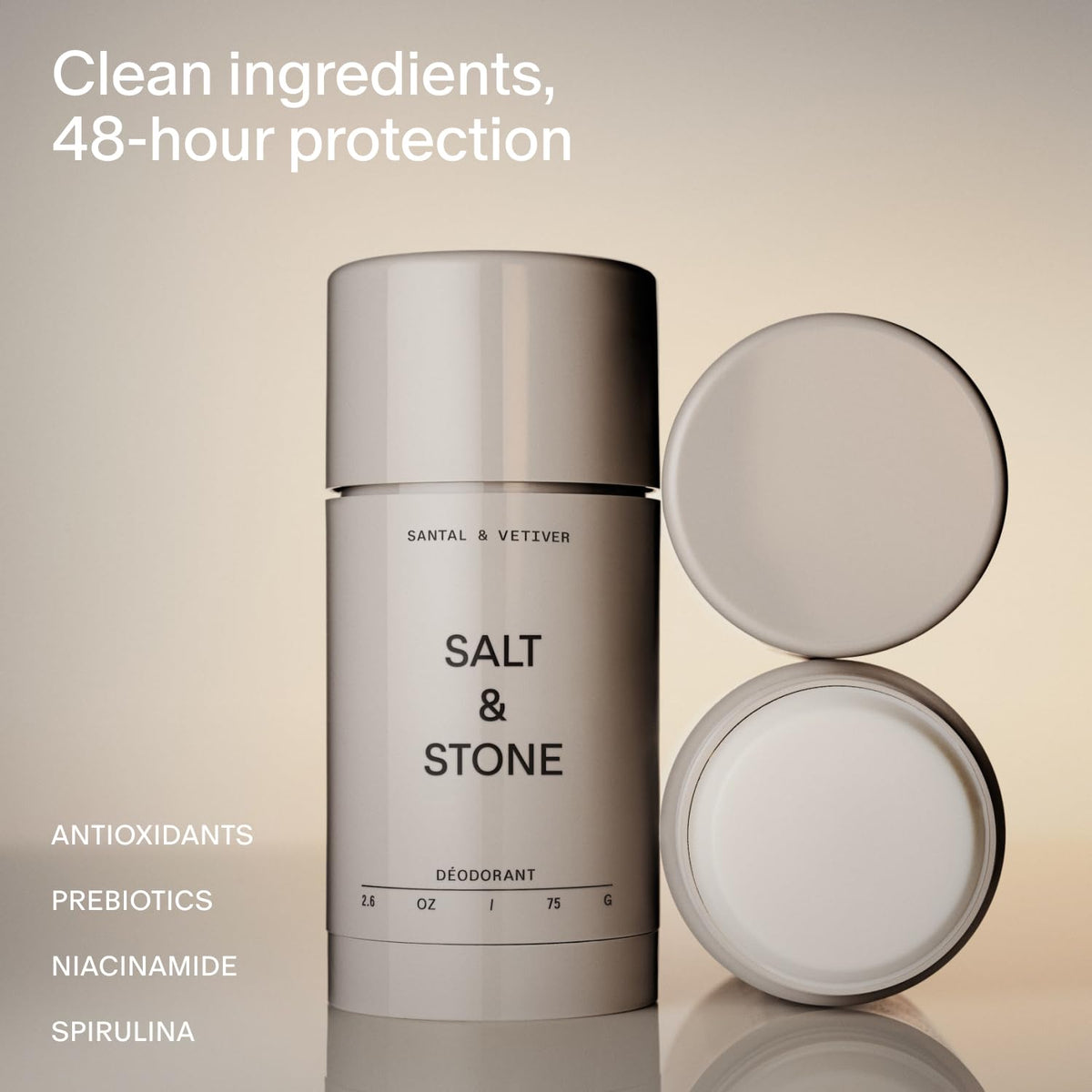 Salt & Stone Deodorant Santal & Vetiver packaging