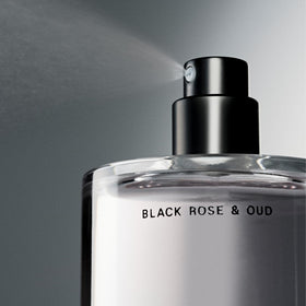 Salt & Stone Hair & Body Mist Black Rose & Oud with flowers
