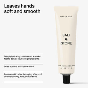 Salt & Stone Hand Cream Neroli & Basil packaging details