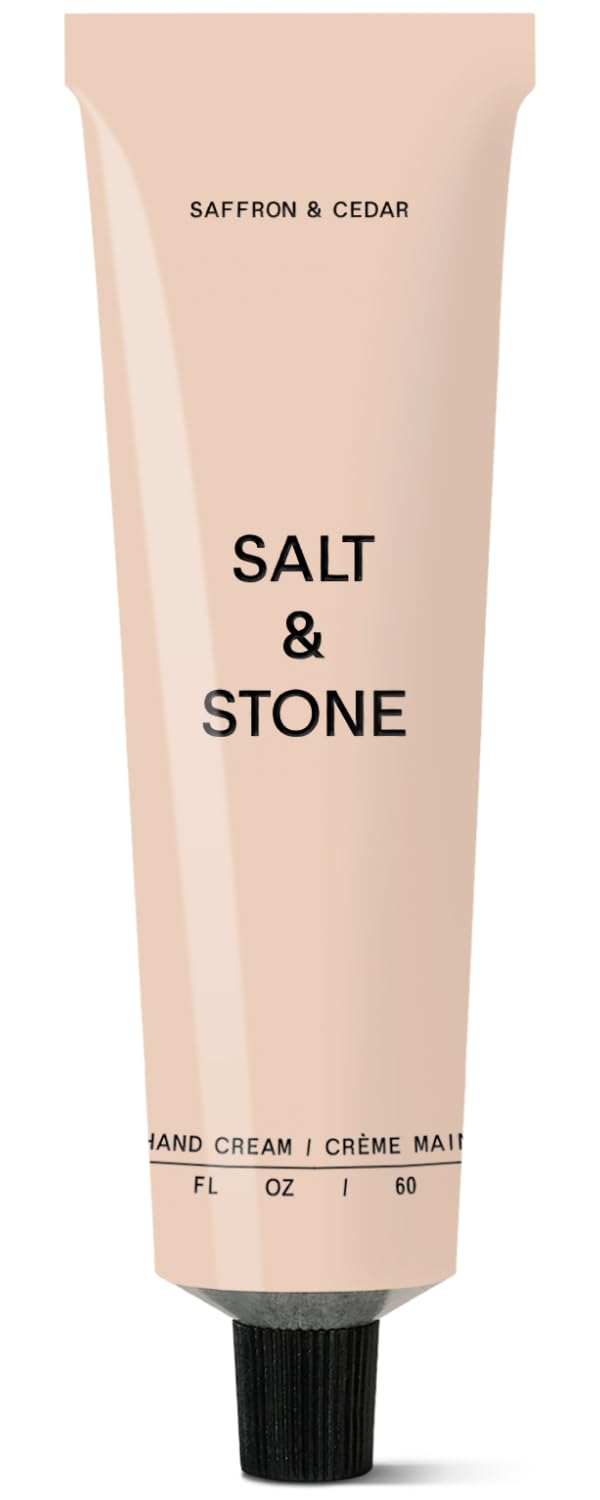 Salt & Stone Hand Cream Saffron & Cedar front view