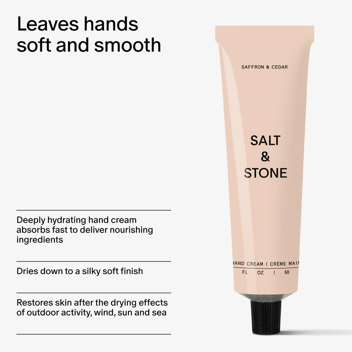 Salt & Stone Hand Cream Saffron & Cedar texture close-up