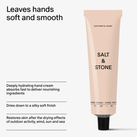 Salt & Stone Hand Cream Saffron & Cedar texture close-up