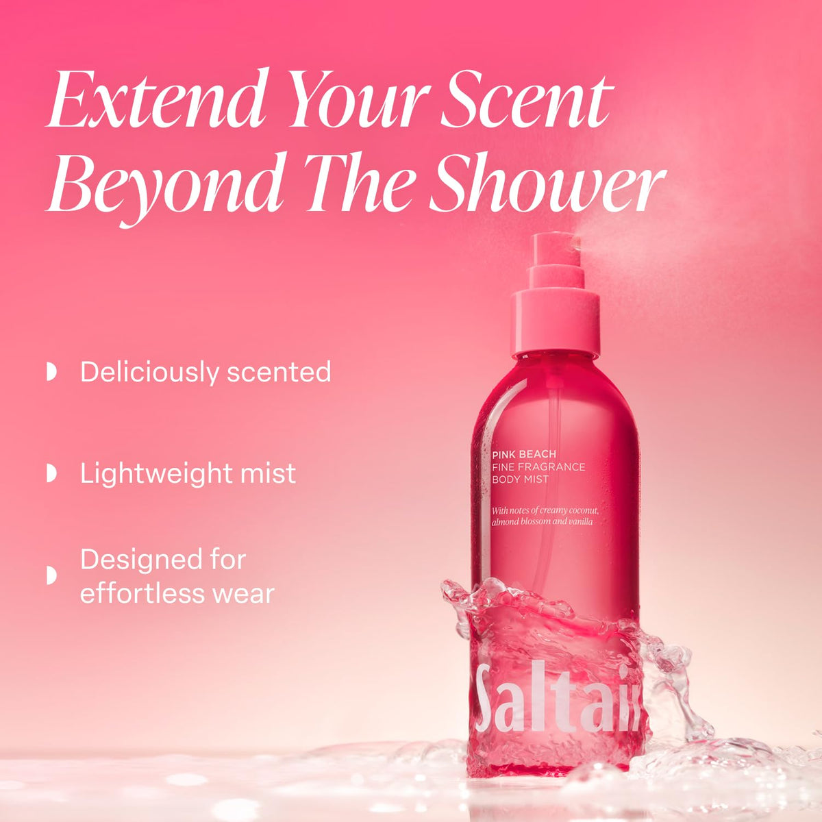 Saltair Body Mist Pink Beach 8 oz back view