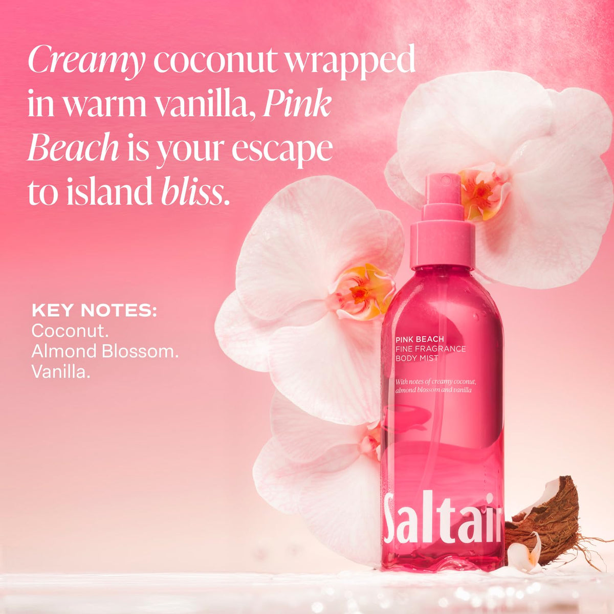 Saltair Body Mist Pink Beach 8 oz packaging
