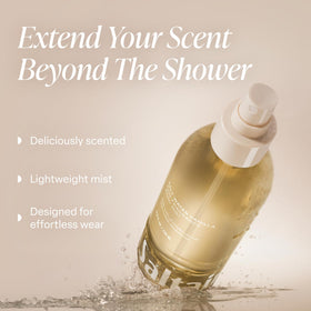 Saltair Body Mist Salt Water Vanilla back view with ingredients